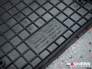 Alfa Romeo Tonale Floor Mats - All Weather Rubber - Mopar - Front + Rear Alfa Romeo Tonale Floor Mats - All Weather Rubber - Mopar - Front + Rear